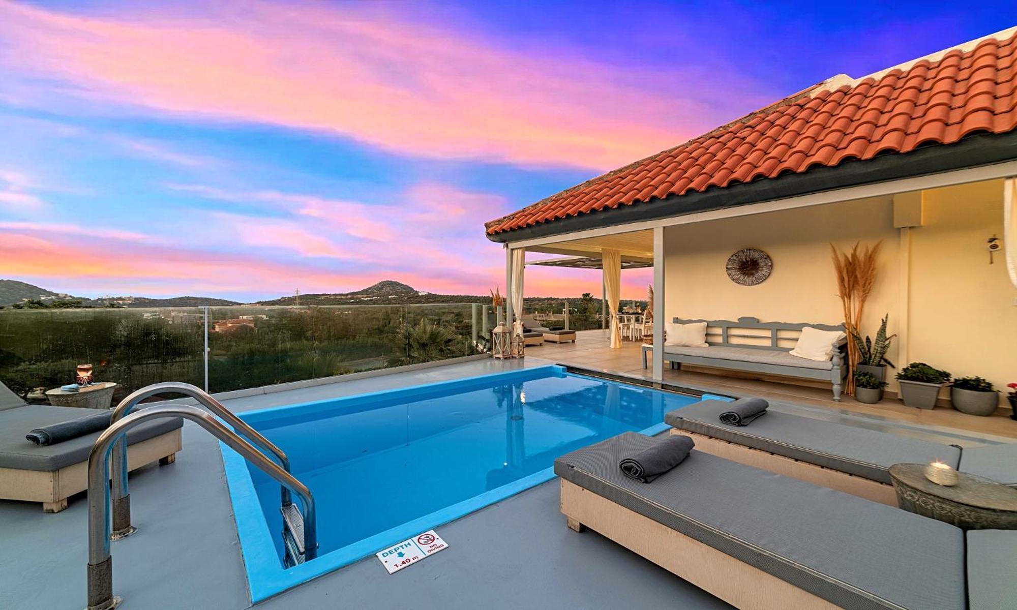 Olive Green Villa Heated Pool Agios Nikolaos Exteriör bild